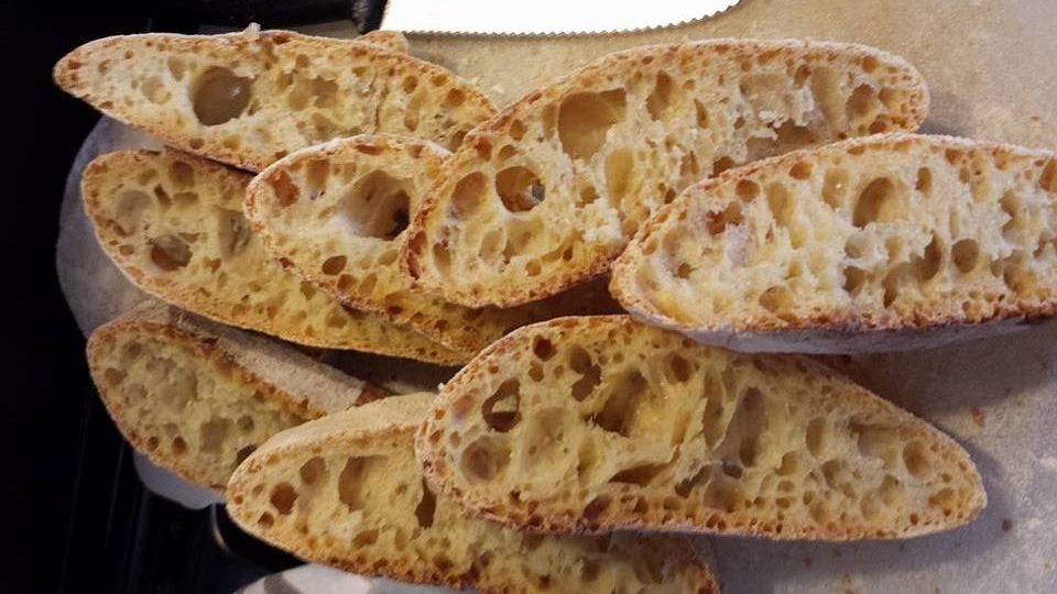Pane senza impasto con esubero