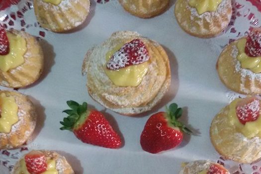 ciambelline crema e fragole